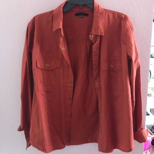Rust Colored Buttoned Down Shirt